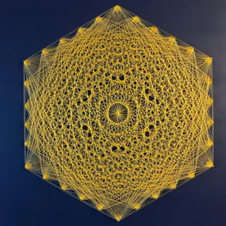 Hexágono en string art, del Curso Hexágonos Mágicos