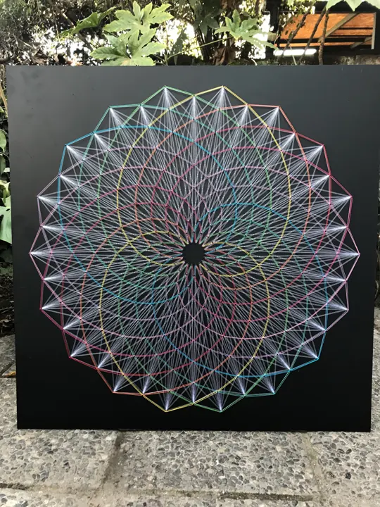 Torus string art, finished piece