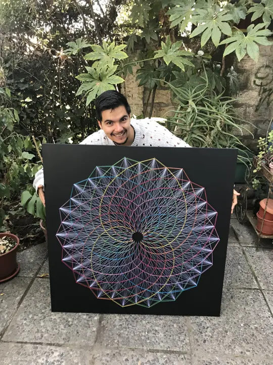 Torus string art, finished piece