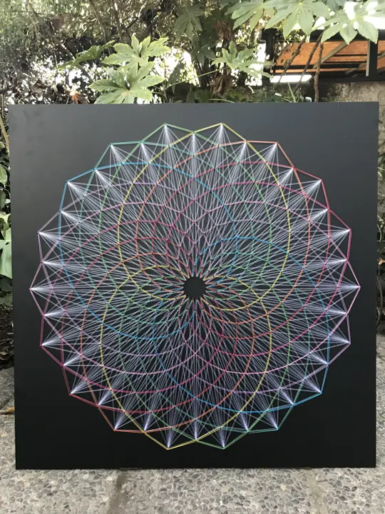 Torus string art, finished piece