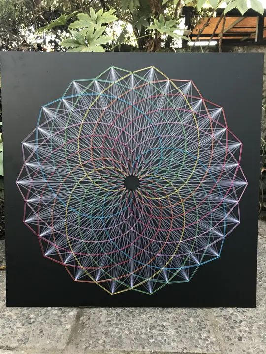 Torus string art, finished piece