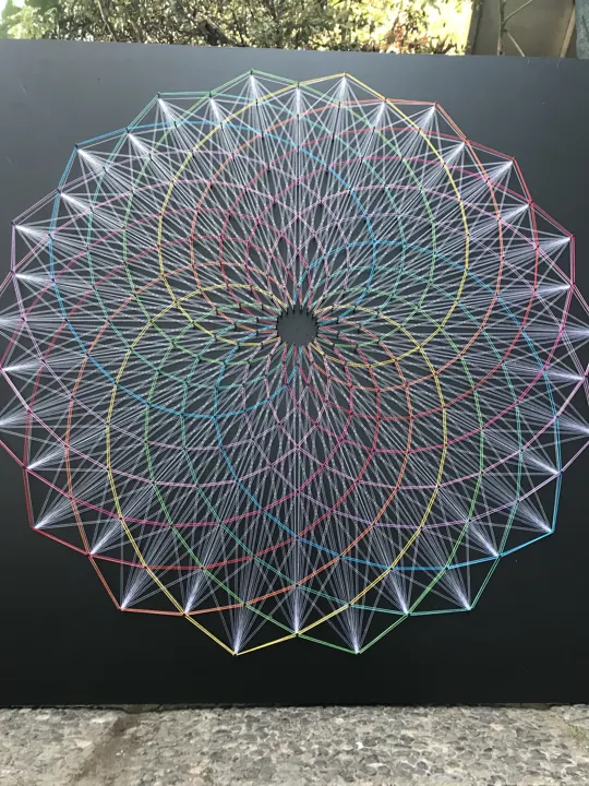 Torus string art, finished piece