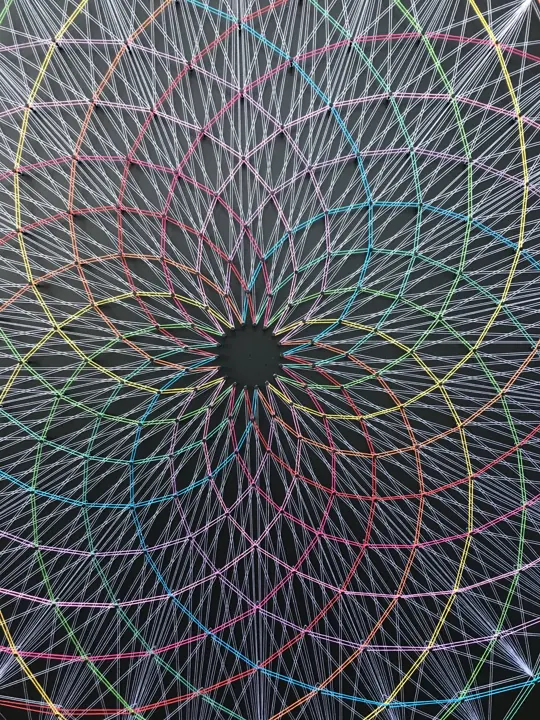 Torus string art, finished piece