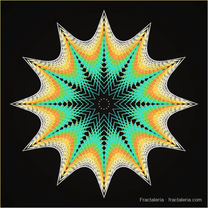 String art pattern: Star · 12 rays (40 × 40)