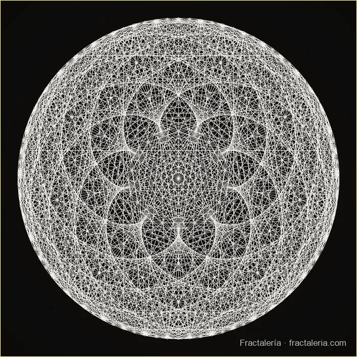 Patrón de string art: Flor de Venus · 9 pétalos (90 clavos)