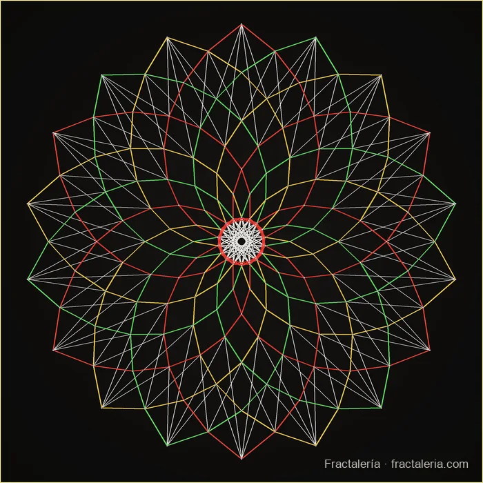 String art pattern: Torus · 3 colors (60 × 60)