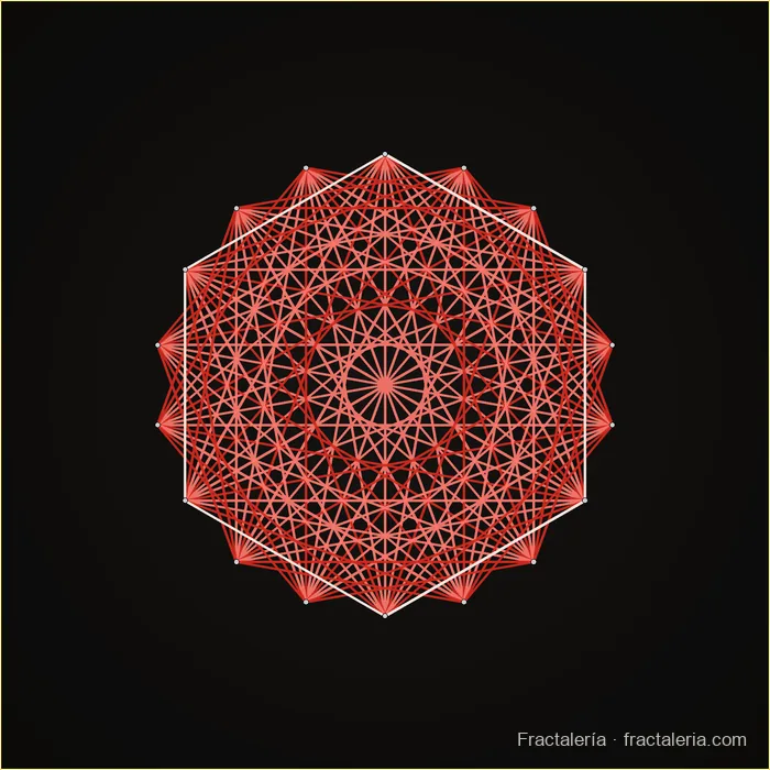 String art pattern: Chakra 1 · hexagon seal