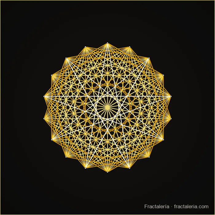 String art pattern: Chakra 3 · 9-pointed star seal