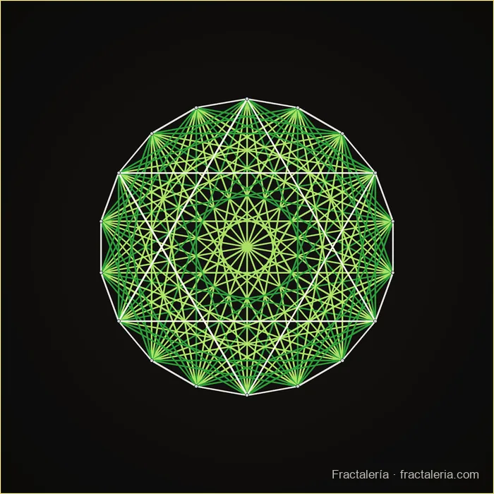String art pattern: Chakra 4 · six-pointed star seal