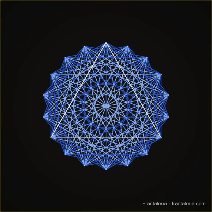 String art pattern: Chakra 6 · upward triangle seal