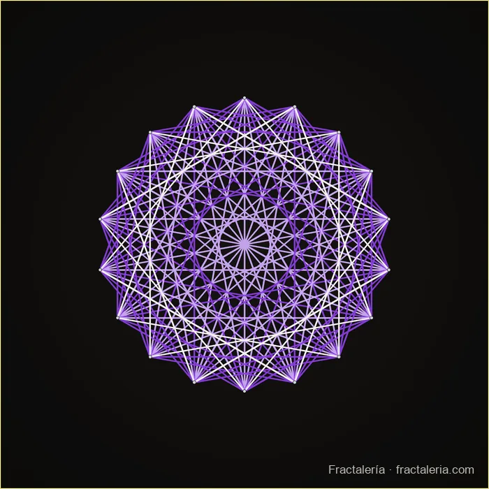 String art pattern: Chakra 7 · seal counting by 5